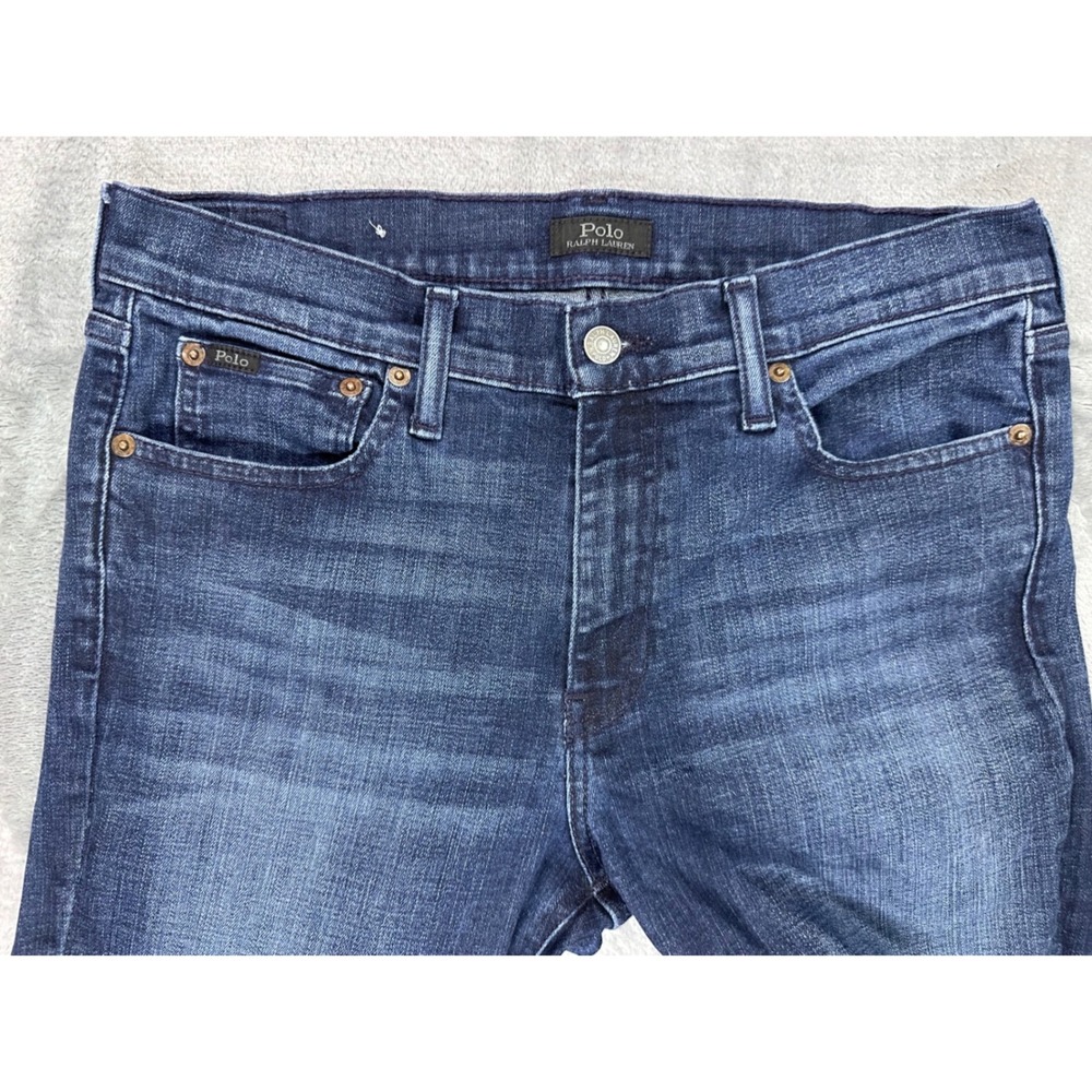 Polo Ralph Lauren Sullivan Slim Jeans Mens 31R Dark Wash Blue Denim Pants 31x30 - Picture 5 of 12